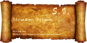 Strauber Vilmos névjegykártya